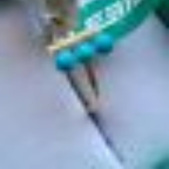 NWT 14k Yellow Gold, 0.9 CT. T.W. Diamond & Turquoise Ring Size 7 - Picture 3 of 5